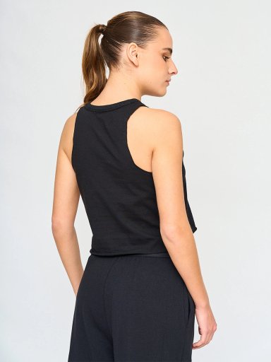 POLERA SIN MANGAS ALGODÓN MUJER CALVIN KLEIN NEGRO QS6884001 - 2