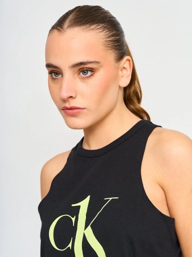 POLERA SIN MANGAS ALGODÓN MUJER CALVIN KLEIN NEGRO QS6884001 - 3