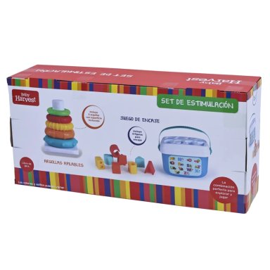 JUNIOR LEARNING SET INCLUDE STACKING RINGS & BUCKET - 6