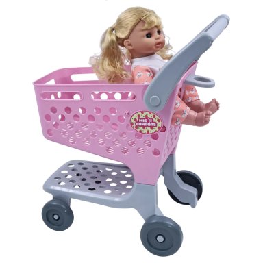 SHOPPING CART WITH BABY DOLL    - 1