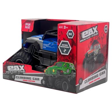 RADIO CONTROLADO MONSTER AZUL BIG WHEEL RECARGA - 9
