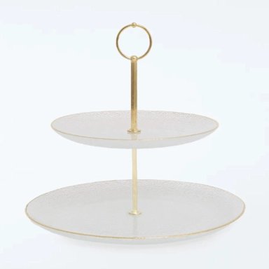 PLATO RIPLEY HOME DOS PISOS BORDE DORADO - 1