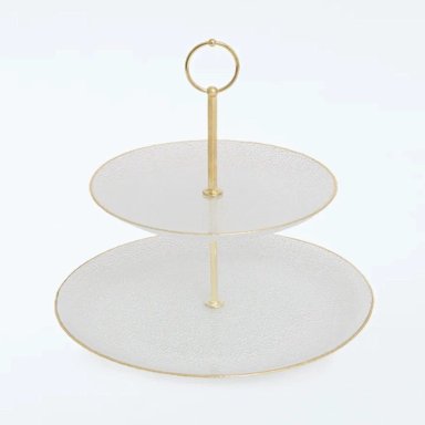 PLATO RIPLEY HOME DOS PISOS BORDE DORADO - 2