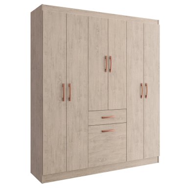 CLÓSET ALTAVISION 5806 AMARULA 6 PUERTAS 2 CAJONES BEIGE - 1