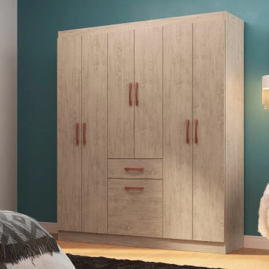 CLÓSET ALTAVISION 5806 AMARULA 6 PUERTAS 2 CAJONES BEIGE - 5