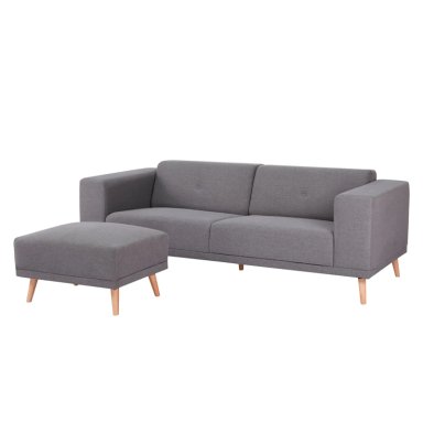 SOFÁ RIPLEY HOME MARÍA + PUFF GRIS - 2