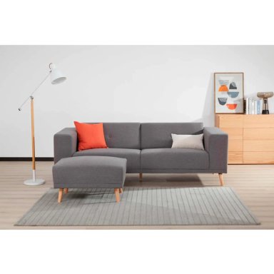 SOFÁ RIPLEY HOME MARÍA + PUFF GRIS - 9