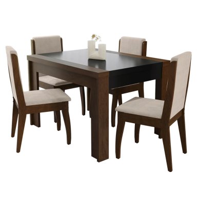 JUEGO COMEDOR DECOCASA LORENZI 1.2 4 SILLAS - 1