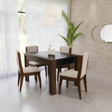 JUEGO COMEDOR DECOCASA LORENZI 1.2 4 SILLAS - 8