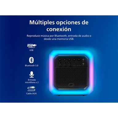PARLANTE BLUETOOTH PHILIPS FIESTA CUBO TAX7207BK - 7