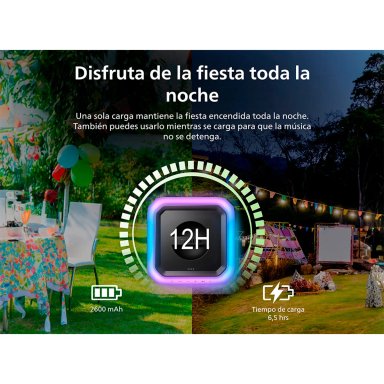 PARLANTE BLUETOOTH PHILIPS FIESTA CUBO TAX7207BK - 9
