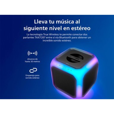 PARLANTE BLUETOOTH PHILIPS FIESTA CUBO TAX7207BK - 10