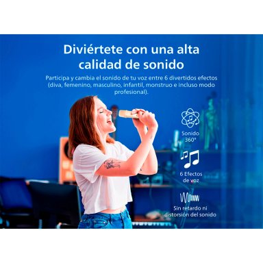 PARLANTE BLUETOOTH PHILIPS KARAOKE TAS2509WT - 5