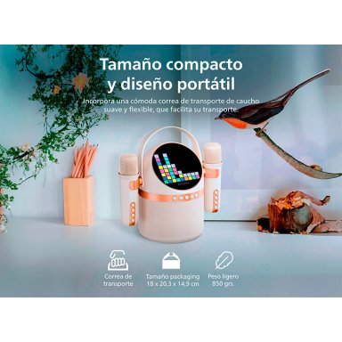 PARLANTE BLUETOOTH PHILIPS KARAOKE TAS2509WT - 10