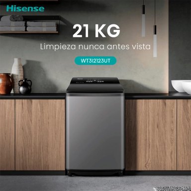 LAVADORA CARGA SUPERIOR HISENSE WT3I2123UT 21KG GRIS - 13