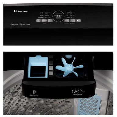 LAVADORA CARGA SUPERIOR HISENSE WT3I2323UT 23KG GRAFITO - 12
