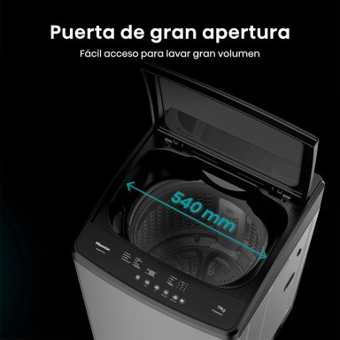 LAVADORA CARGA SUPERIOR HISENSE WT3W1923UT 19KG GRAFITO - 11