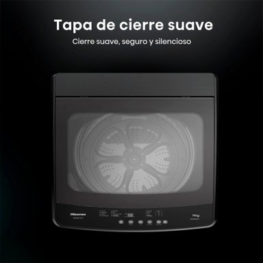 LAVADORA CARGA SUPERIOR HISENSE WT3W1923UT 19KG GRAFITO - 8
