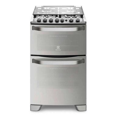 COCINA A GAS ELECTROLUX 56DXA 4 PLATOS GRILL DOBLE HORNO GRIS - 2