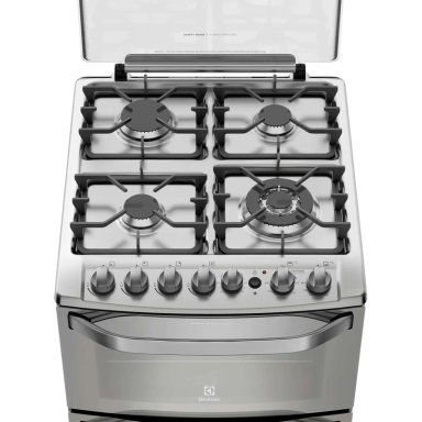 COCINA A GAS ELECTROLUX 56DXA 4 PLATOS GRILL DOBLE HORNO GRIS - 4