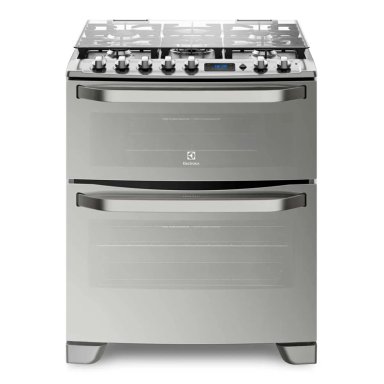 COCINA A GAS ELECTROLUX 76DXA 5 PLATOS GRILL DOBLE HORNO GRIS - 2