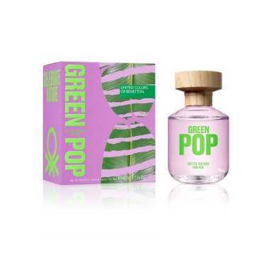 PERFUME BENETTON DREAMS GREEN POP MUJER UNITED FOR HER EDT 80 ML - 2