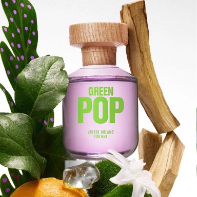 PERFUME BENETTON DREAMS GREEN POP MUJER UNITED FOR HER EDT 80 ML - 3