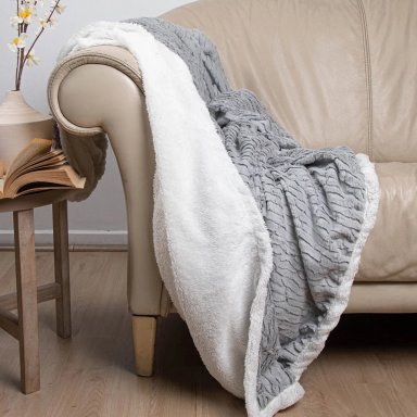 MANTA DORAL OUTBOSS DELUXE 152 X 127 CM SHERPA GRIS - 1