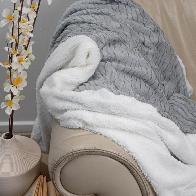 MANTA DORAL OUTBOSS DELUXE 152 X 127 CM SHERPA GRIS - 2