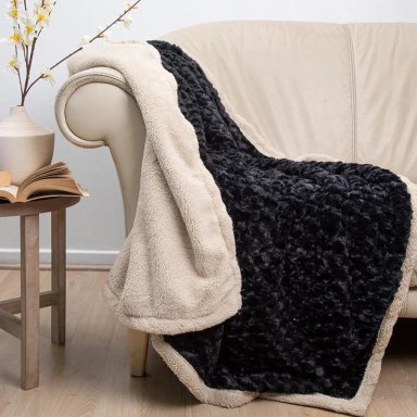 MANTA DORAL OUTBOSS DELUXE 152 X 127 CM SHERPA NEGRO - 1