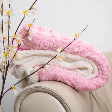 MANTA DORAL OUTBOSS DELUXE 152 X 127 CM SHERPA ROSADO - 4