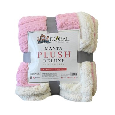 MANTA DORAL OUTBOSS DELUXE 152 X 127 CM SHERPA ROSADO - 5