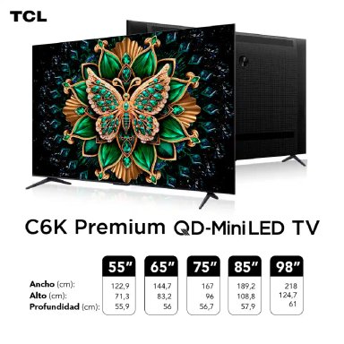 SMART TV TCL QLED MINI LED 4K UHD 65” C6K - 14