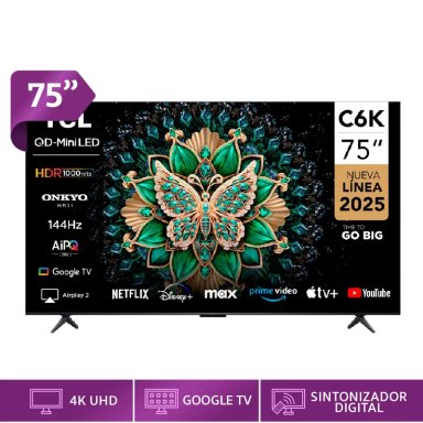 SMART TV TCL QLED MINI LED 4K UHD 75” C6K - 1