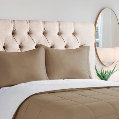 PLUMÓN ANDES CLASSIC 1.5 PLAZAS TAUPE LISO - 1