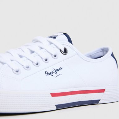 ZAPATILLAS HOMBRE PEPE JEANS LONDON URBANO BLANCO BRADY MEN BASIC - 5
