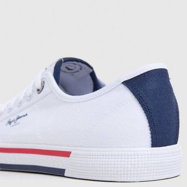 ZAPATILLAS HOMBRE PEPE JEANS LONDON URBANO BLANCO BRADY MEN BASIC - 6