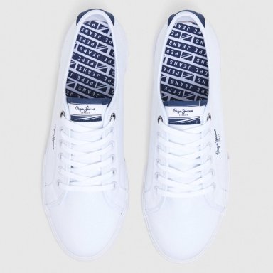 ZAPATILLAS HOMBRE PEPE JEANS LONDON URBANO BLANCO BRADY MEN BASIC - 3