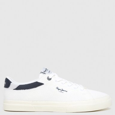 ZAPATILLAS HOMBRE PEPE JEANS LONDON URBANO BLANCO KENTON KNIT - 1