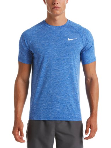 POLERA HOMBRE NIKE NESSA589-494 AZUL MANGA CORTA HYDROGUARD - 1