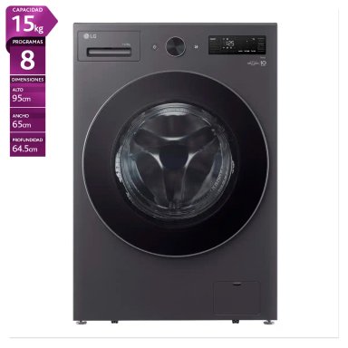 LAVADORA SECADORA LG WD15EGNTSPG 15KG 8KG GRAFITO - 1