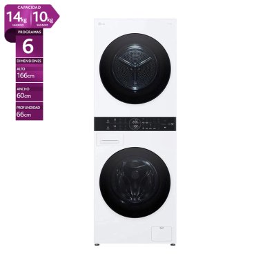 LAVADORA SECADORA LG WK14WS6R 14KG/10KG BLANCO - 1
