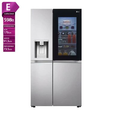 REFRIGERADOR SIDE BY SIDE LG GS66SXNC 635L NO FROST PLATA - 1
