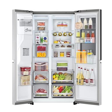REFRIGERADOR SIDE BY SIDE LG GS66SXNC 635L NO FROST PLATA - 7
