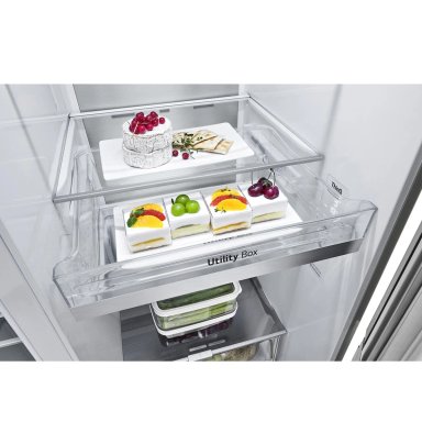 REFRIGERADOR SIDE BY SIDE LG GS66SXNC 635L NO FROST PLATA - 10