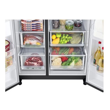 REFRIGERADOR SIDE BY SIDE LG GS66SXTC 635L NO FROST GRAFITO - 9
