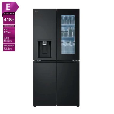 REFRIGERADOR FRENCH DOOR LG GM57WXM 508L NO FROST NEGRO - 1