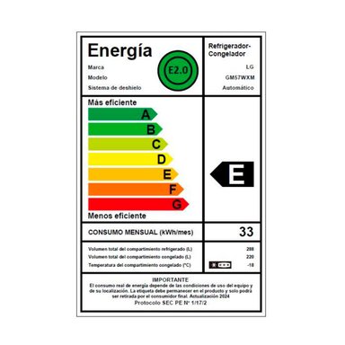 REFRIGERADOR FRENCH DOOR LG GM57WXM 508L NO FROST NEGRO - 12