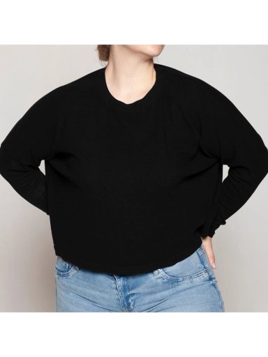 POLERÓN MANGA LARGA MUJER MONARCH NEGRO CUELLO POLO - 2