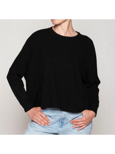 POLERÓN MANGA LARGA MUJER MONARCH NEGRO CUELLO POLO - 3